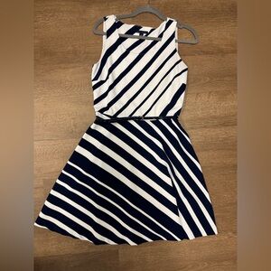 Tommy Hilfiger Navy and White Striped Dress